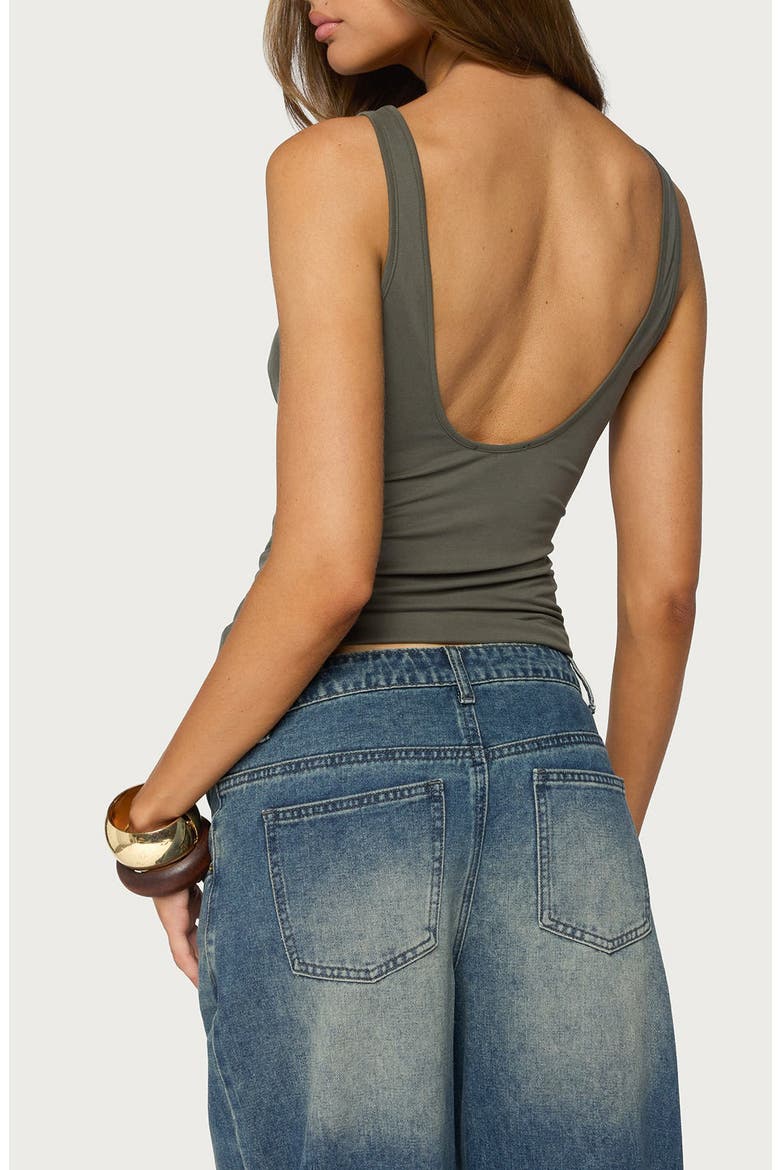 Emeri Deep Cowl Neck Cutout Top, Alternate, color, OLIVE
