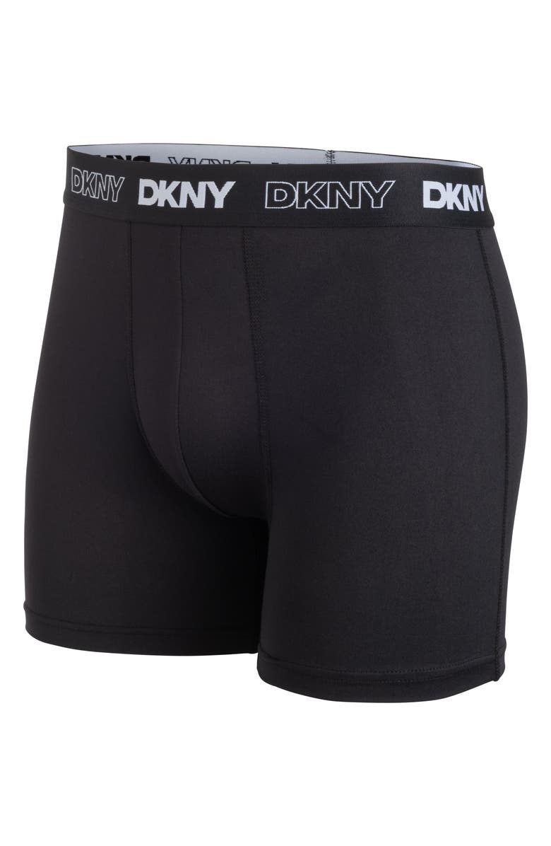 DKNY Pack of Four Boxer Briefs, Alternate, color, Black/Black/Black/Black