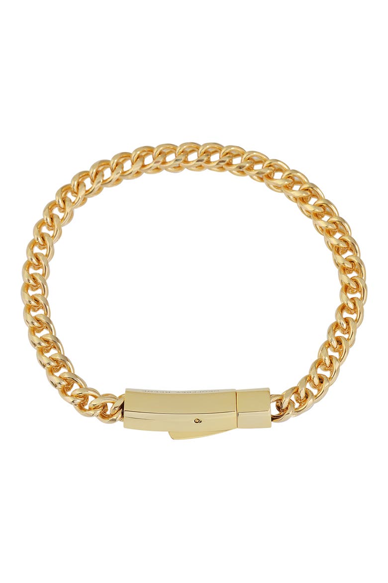 Franco Chain Bracelet, Alternate, color, GOLD