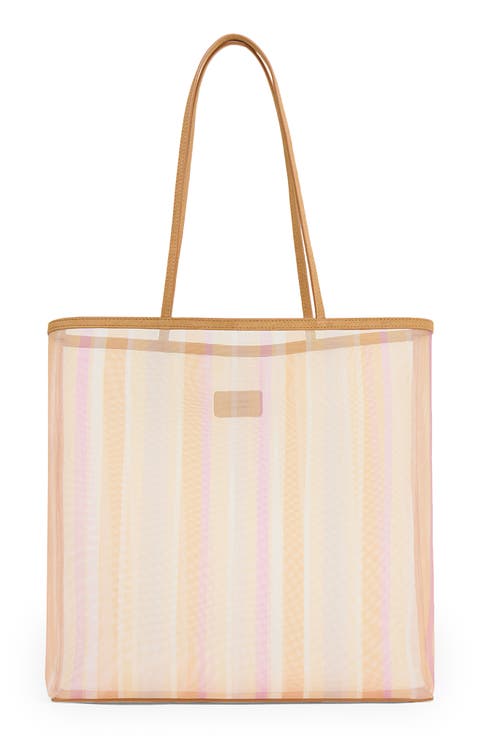 Large Filo Stripe Mesh Tote