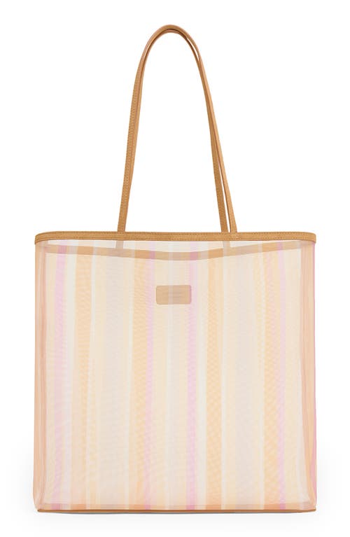 Mansur Gavriel Large Filo Stripe Mesh Tote in Sunset Multi at Nordstrom