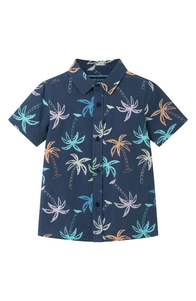 Andy & Evan Kids' Print Button-Up Shirt, Main, color, 