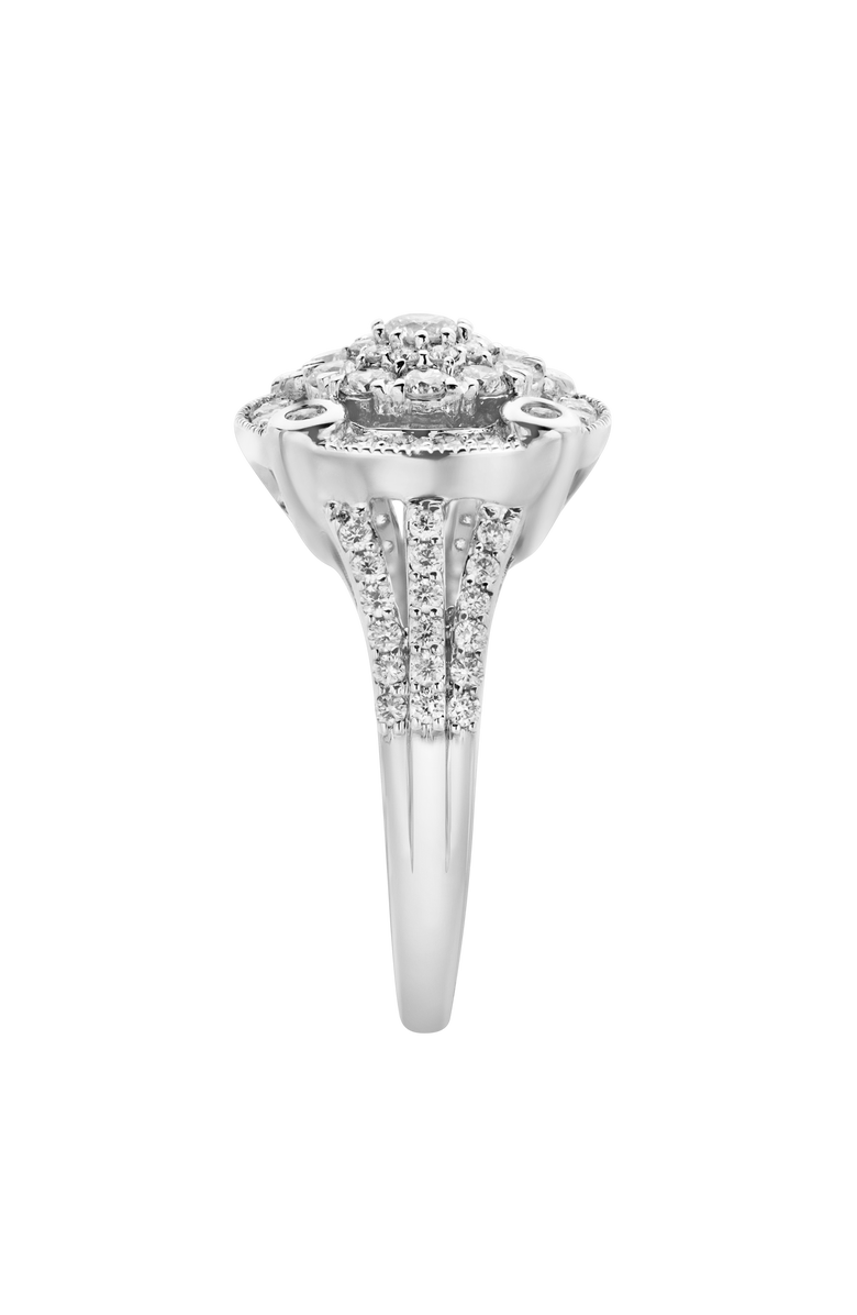 LuvMyJewelry Nebula 14K Gold Round Diamond Studded Halo Cluster Ring - 1cts, Alternate, color,