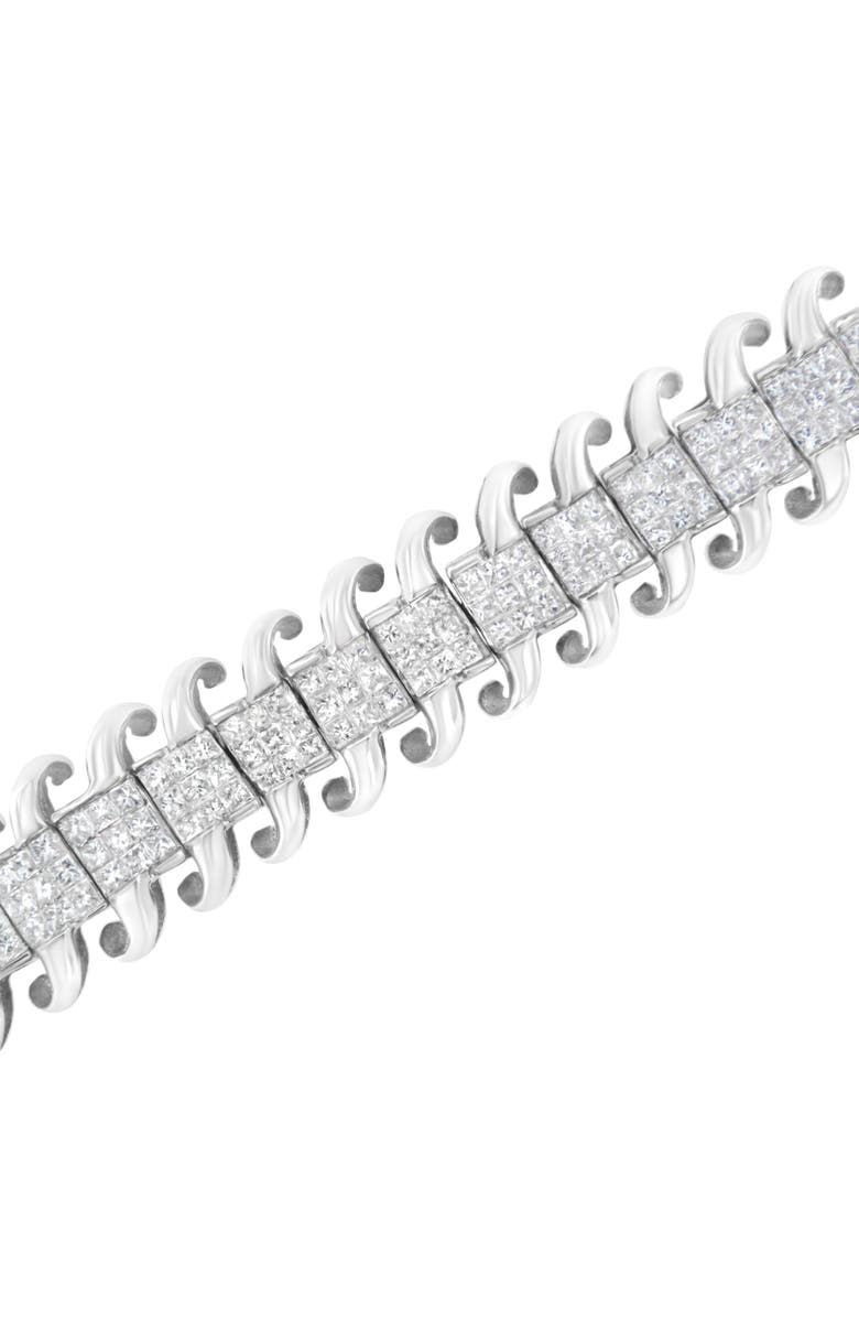 Haus of Brilliance 14K White Gold 5.0 Cttw Diamond Wavy S-Link Tennis Bracelet, Alternate, color, White