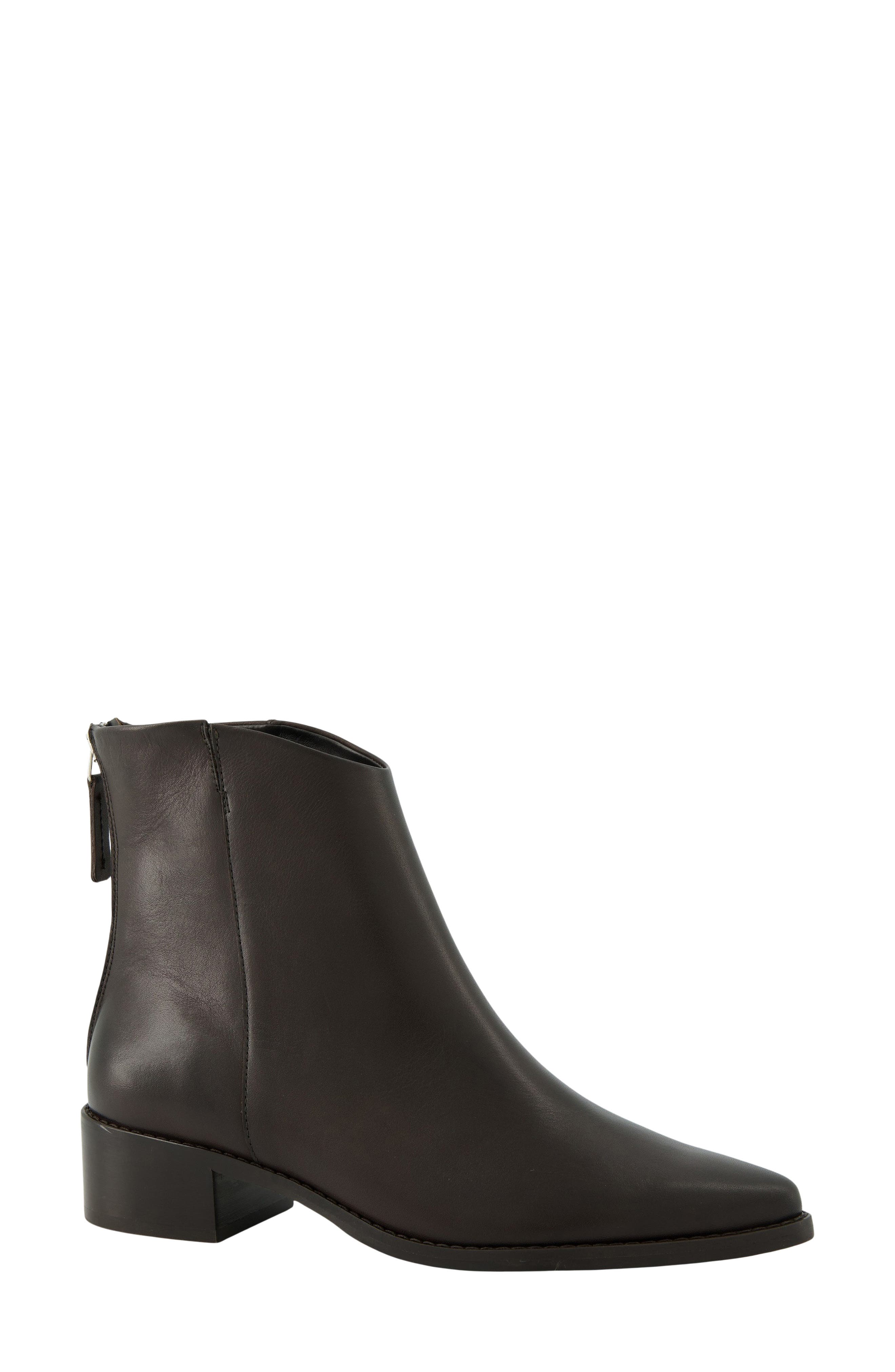 Fiona Leather Bootie, Main, color, ESPRESSO LEATHER
