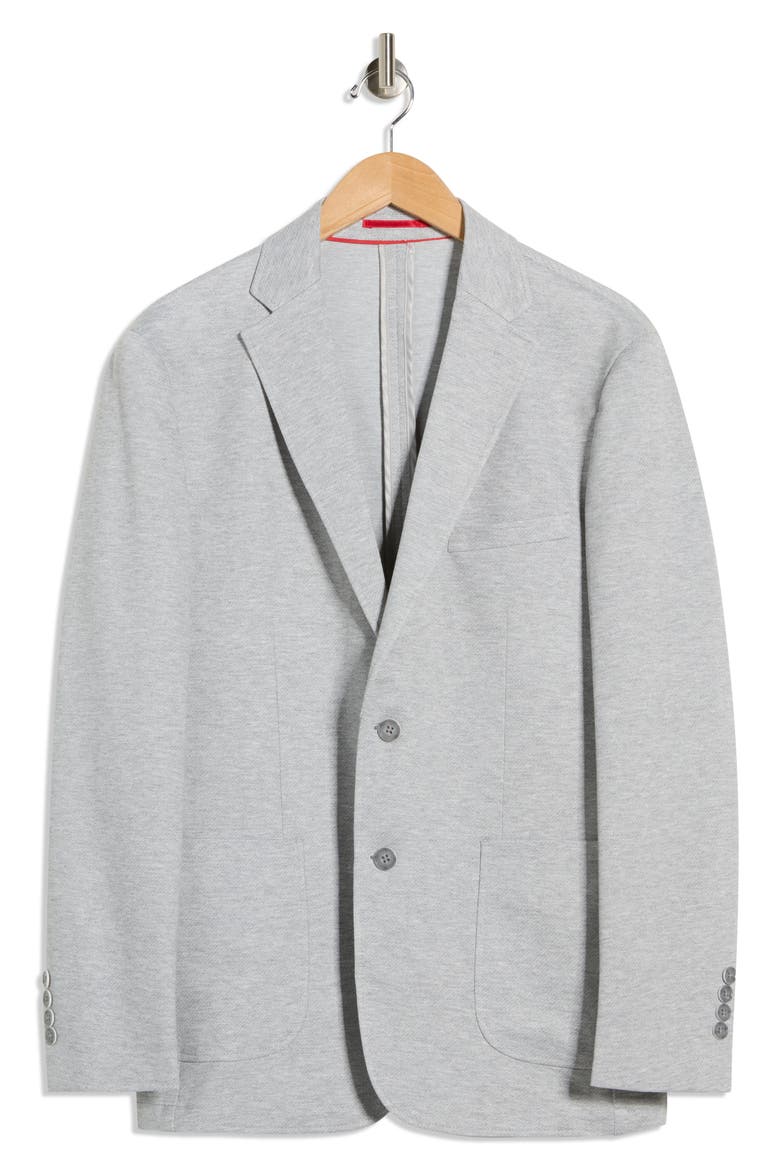 Twill Knit Sport Coat, Alternate, color, GREY