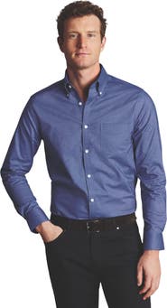 Charles Tyrwhitt Slim Fit Button-Down Collar Non-Iron Stretch Oxford Shirt