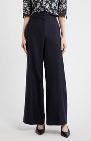 Theory Mid Rise Wide Leg Pants