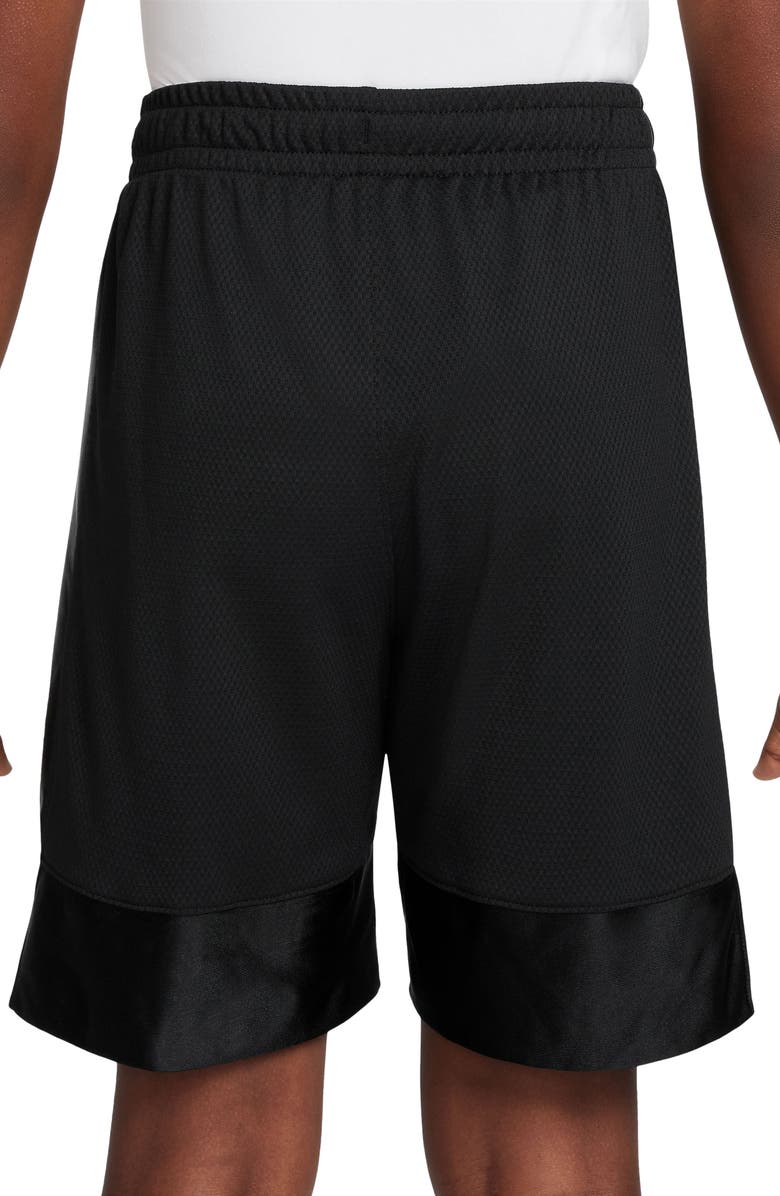 Nike Kids' Dri-FIT Elite Basketball Shorts, Alternate, color, Black/ White