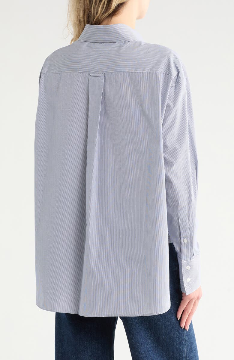 TWP Big Joe Cotton Button-Up Shirt, Alternate, color, Midnight / White