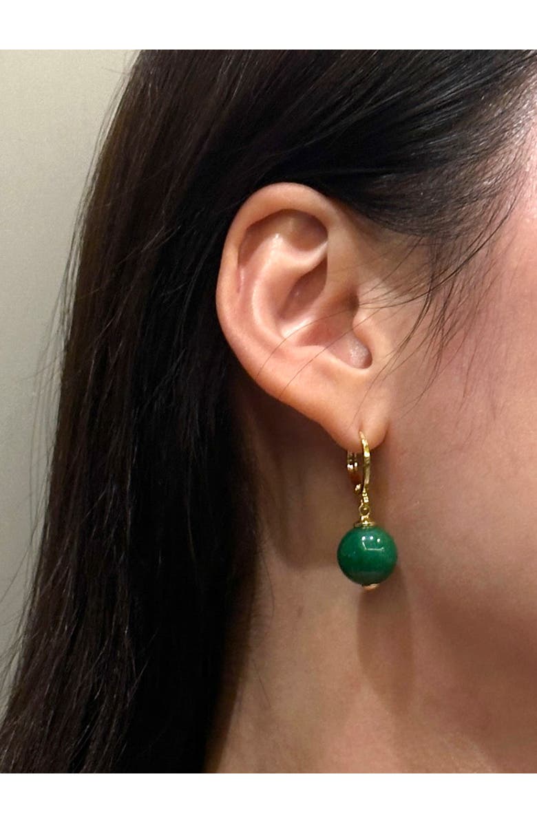 seree Nadene Jade drop earrings, Alternate, color, Green