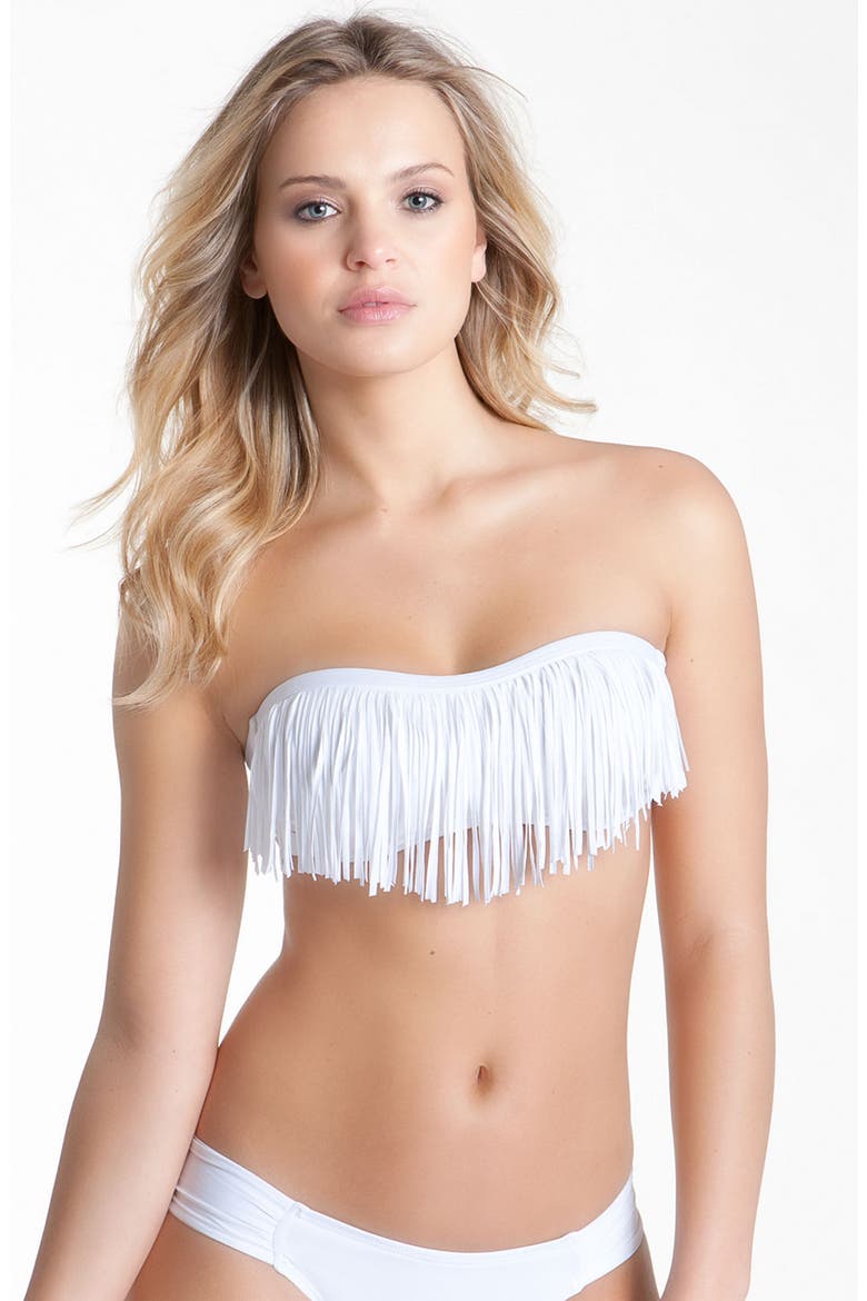 L Space 'Fringe Dolly' Bikini Top, Main, color, WHITE