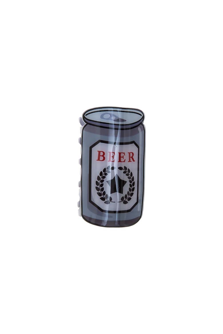 Classic Beer Can Claw Clip, Alternate, color, Grey