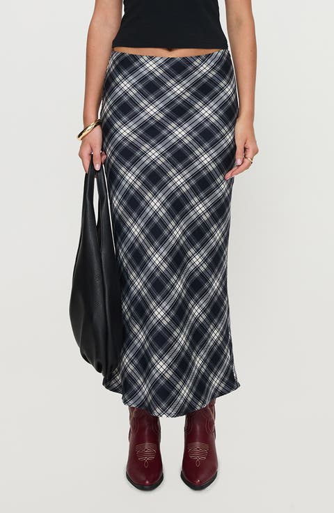 Everlie Plaid Maxi Skirt