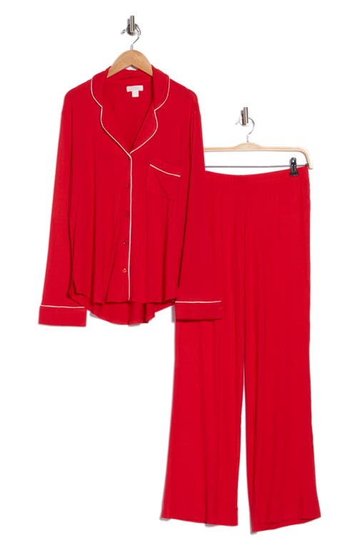 Nordstrom Rack Tranquility Long Sleeve Shirt & Pants Pajamas In Red