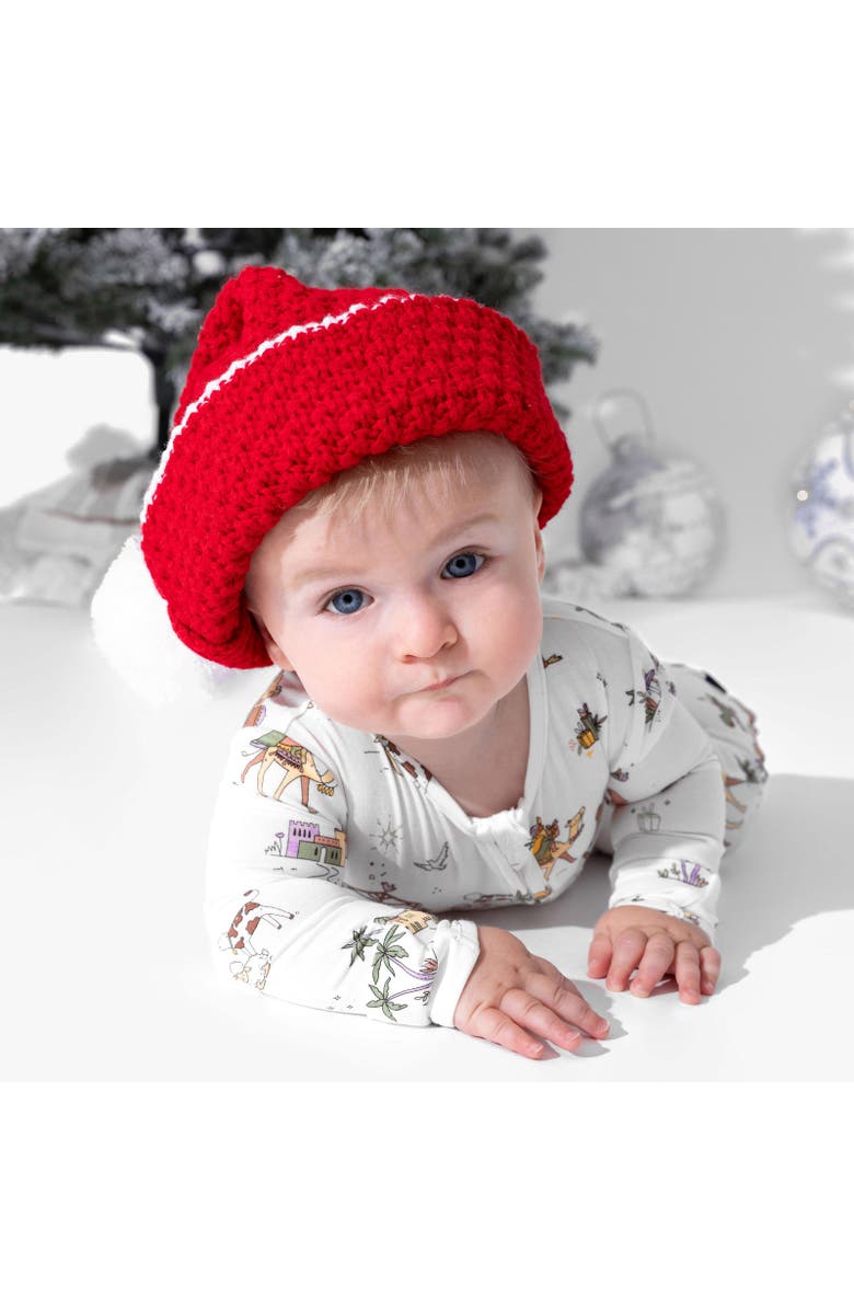 Bellabu Bear Baby Yuletide Convertible Footie, Alternate, color, Yuletide