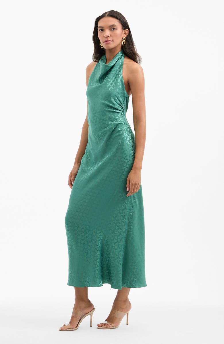 Veronica Beard Maggie Halter Neck Jacquard Dress, Alternate, color, 