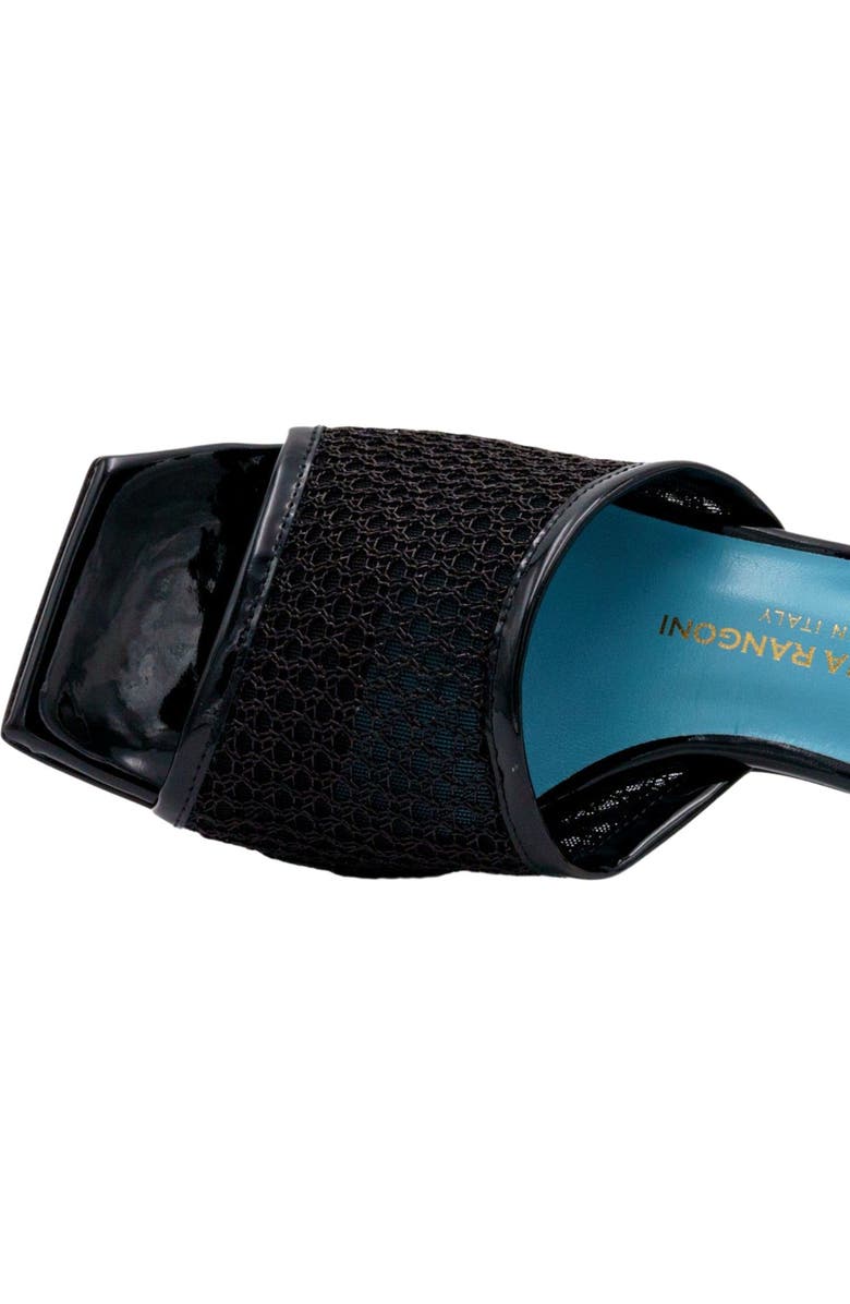 Valentina Rangoni Vesta Low Heel Mesh Slide, Alternate, color, Black Nadina