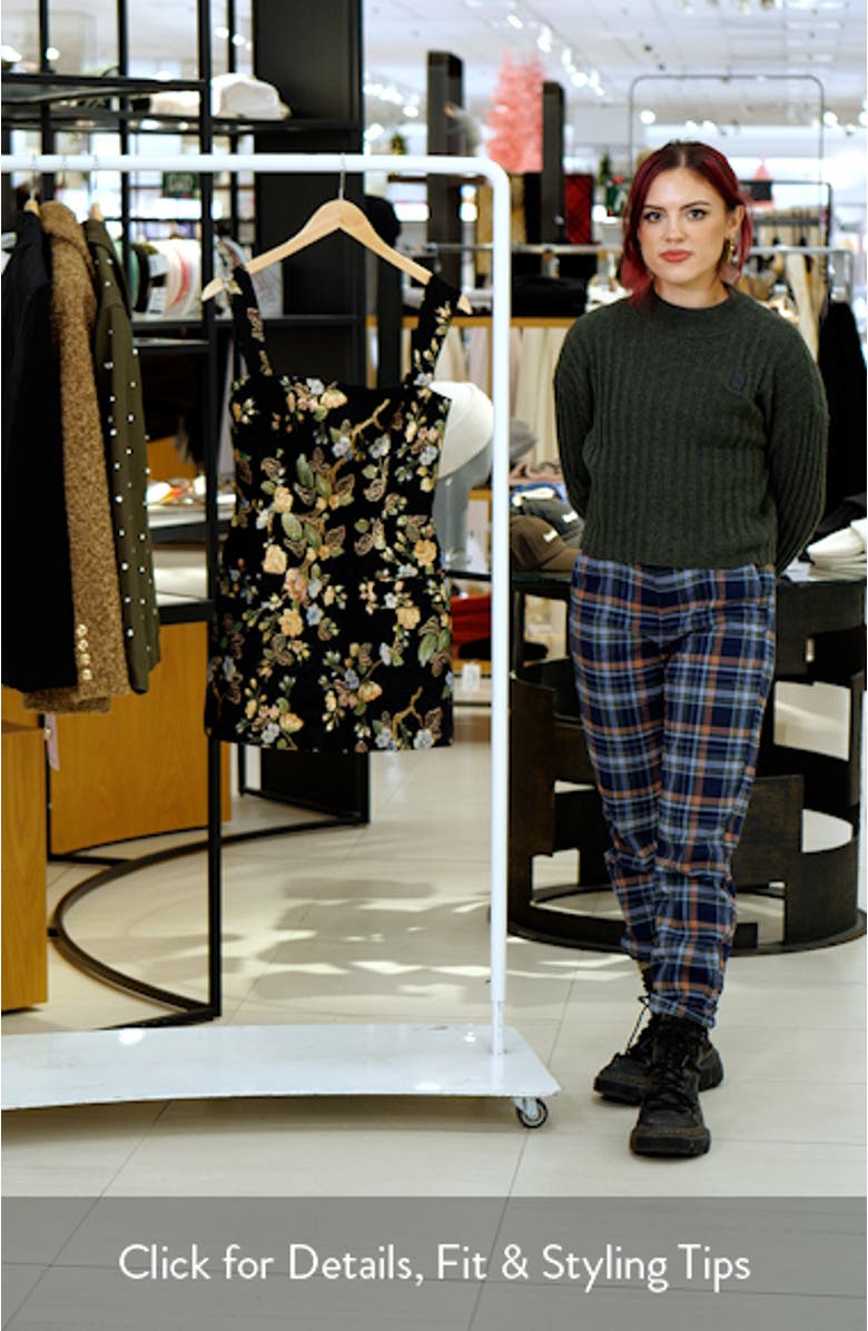 Bethany Floral Embroidery Cocktail Romper, sales video thumbnail