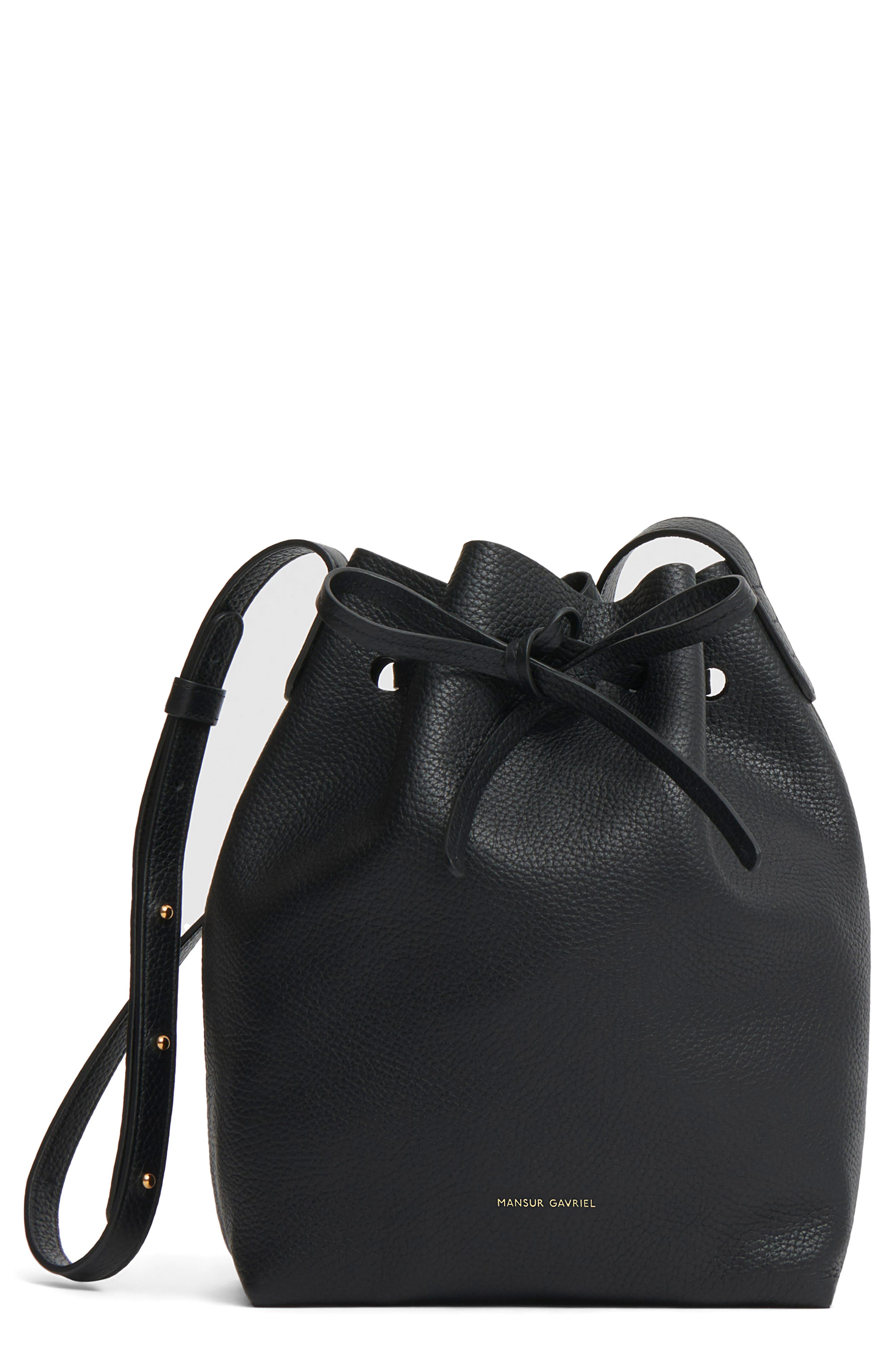 Mansur Gavriel Mini Soft Leather Bucket Bag, Main, color, 