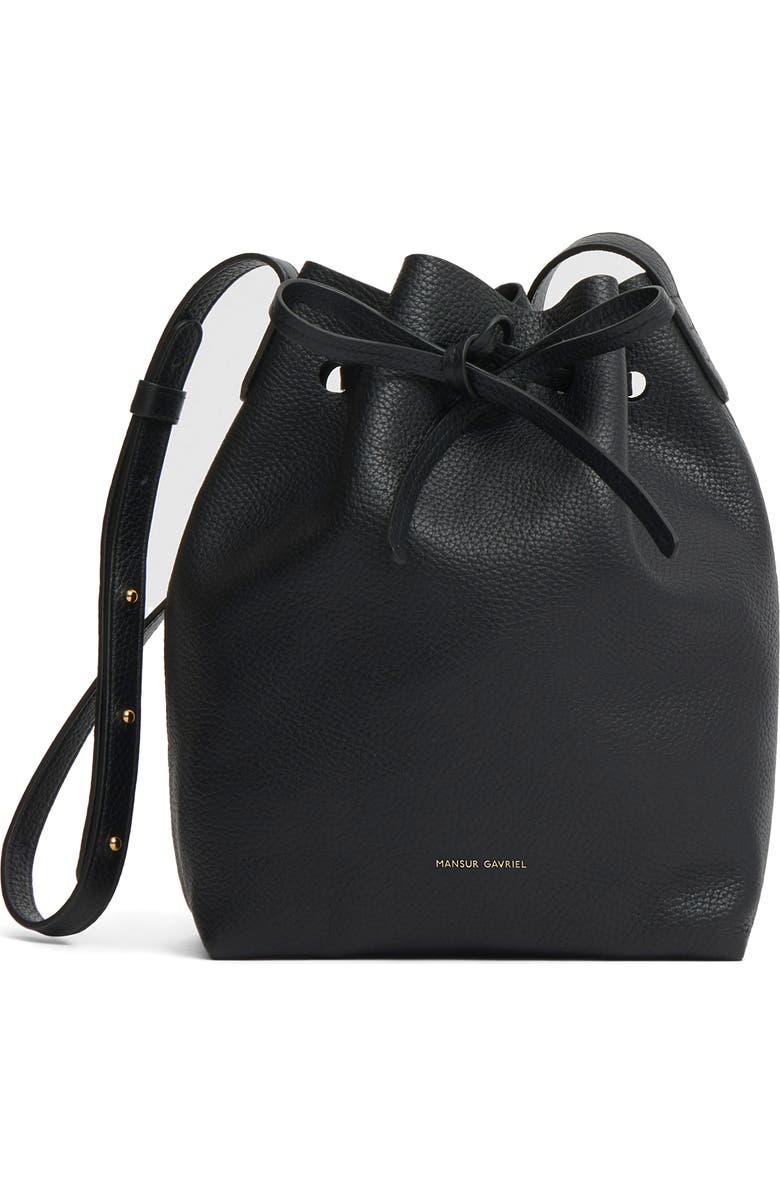 Mansur Gavriel Mini Soft Leather Bucket Bag, Main, color,
