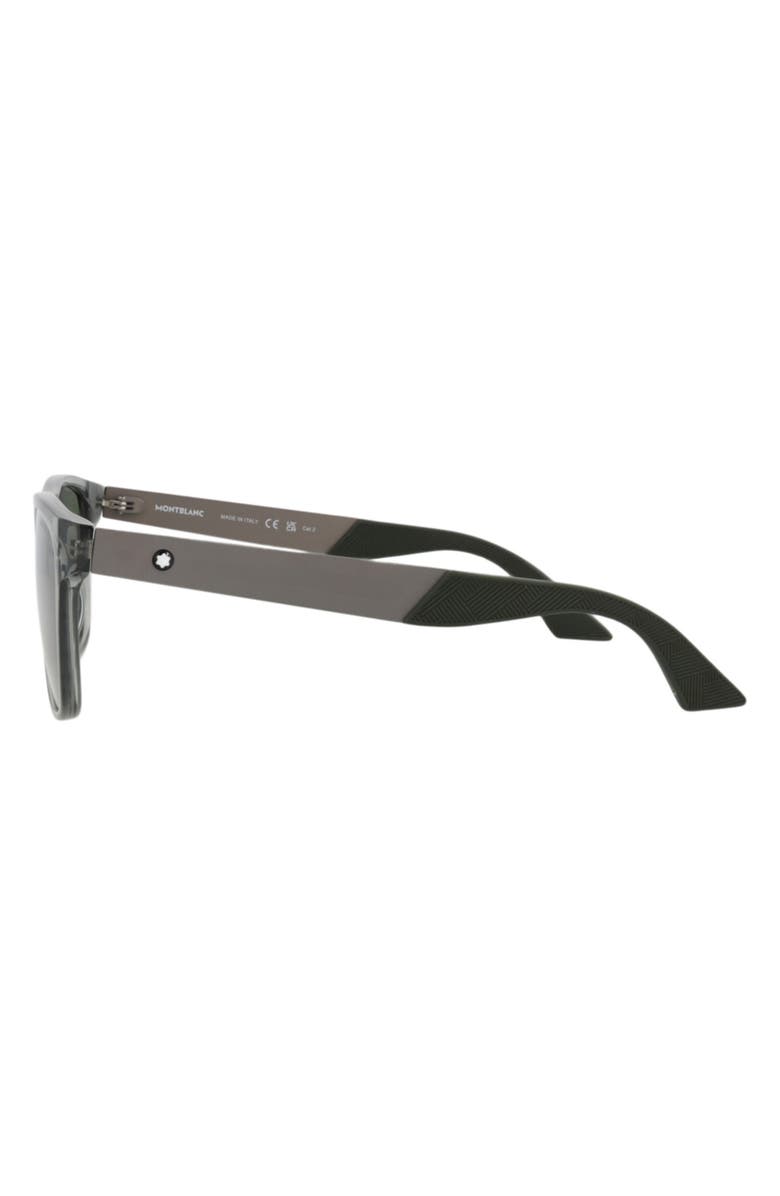 Montblanc 56mm Square Sunglasses, Alternate, color, Grey Ruthenium Green