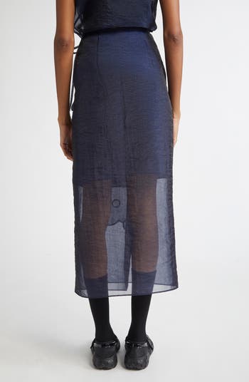 April Floral Embroidered Wrap Skirt