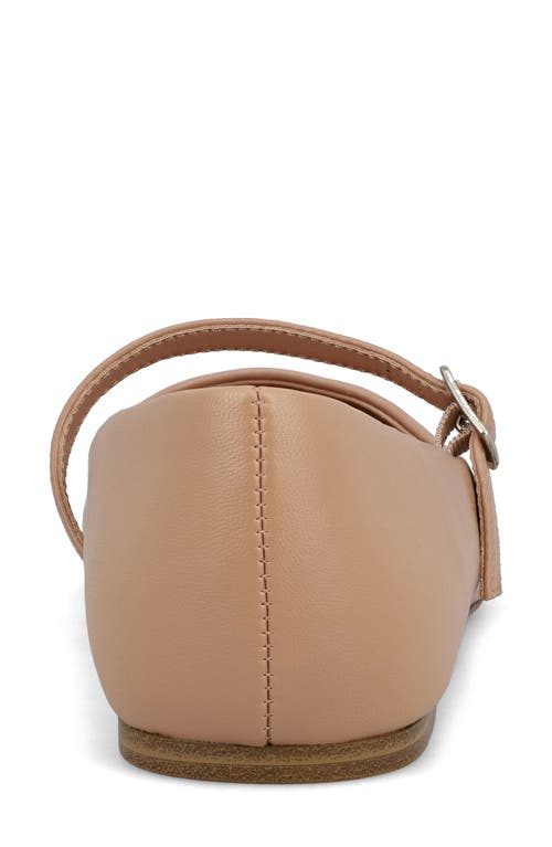 Mia Aviba Mary Jane Pointed Toe Flat In Beige