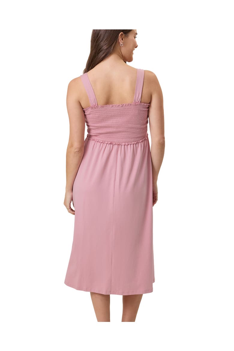 Sienna Smocked Maternity & Nursing Dress, Alternate, color, Light Mauve