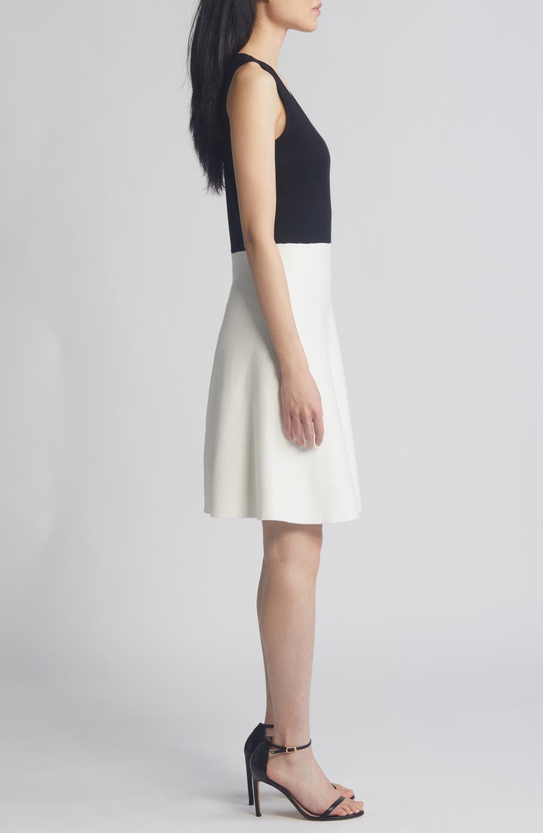 Tahari ASL Colorblock Sleeveless Sweater Dress, Alternate, color, 