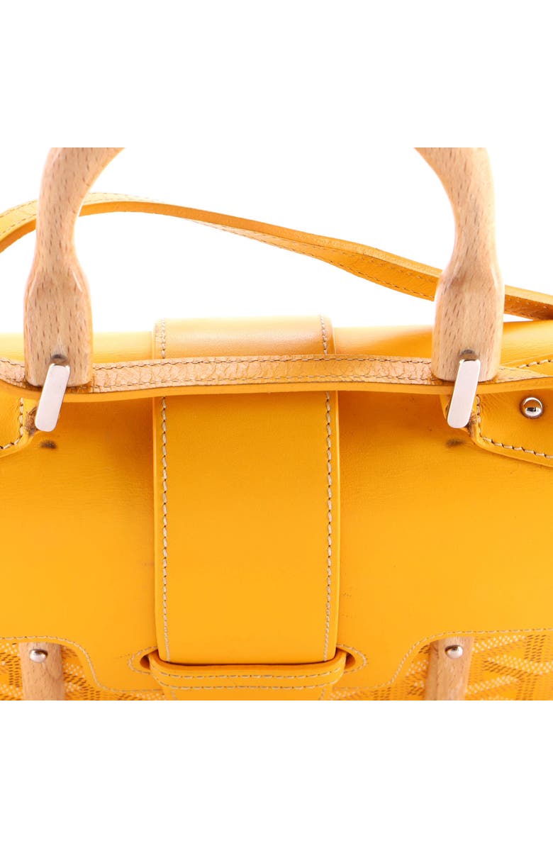 Pre-Owned Goyard Structured Saigon Top Handle Bag Coated Canvas with Leather Mini, Alternate, color, Yellow
