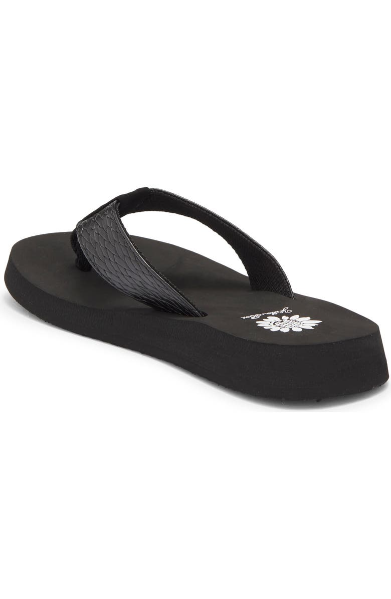Yellow Box Premium Flax Platform Flip Flop, Alternate, color, Black