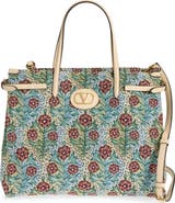 Valentino Garavani Medium Antibes V-Logo Tapestry Tote