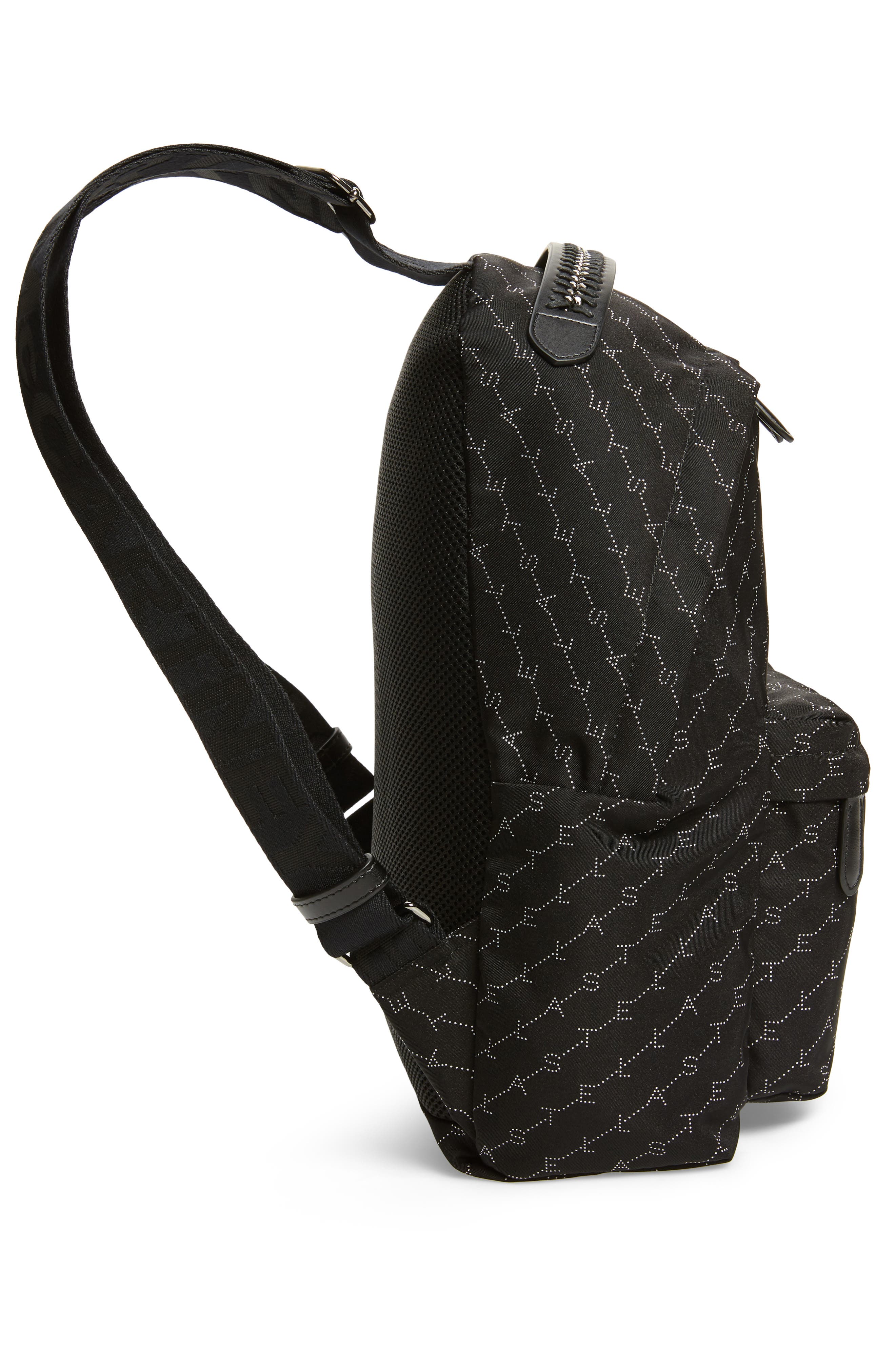 Stella McCartney Monogram Eco Nylon Backpack, Alternate, color, 