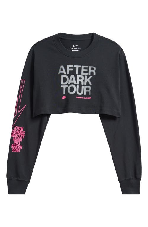 Nike After Dark Tour Oversized Long-sleeve Crop Graphic T-shirt