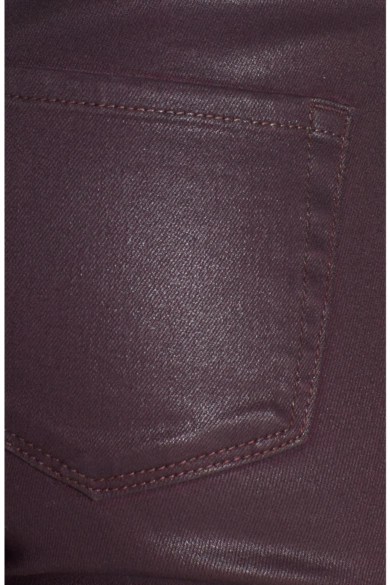 Treasure&Bond Skinny Coated Jeans, Alternate, color, RED TANNIN