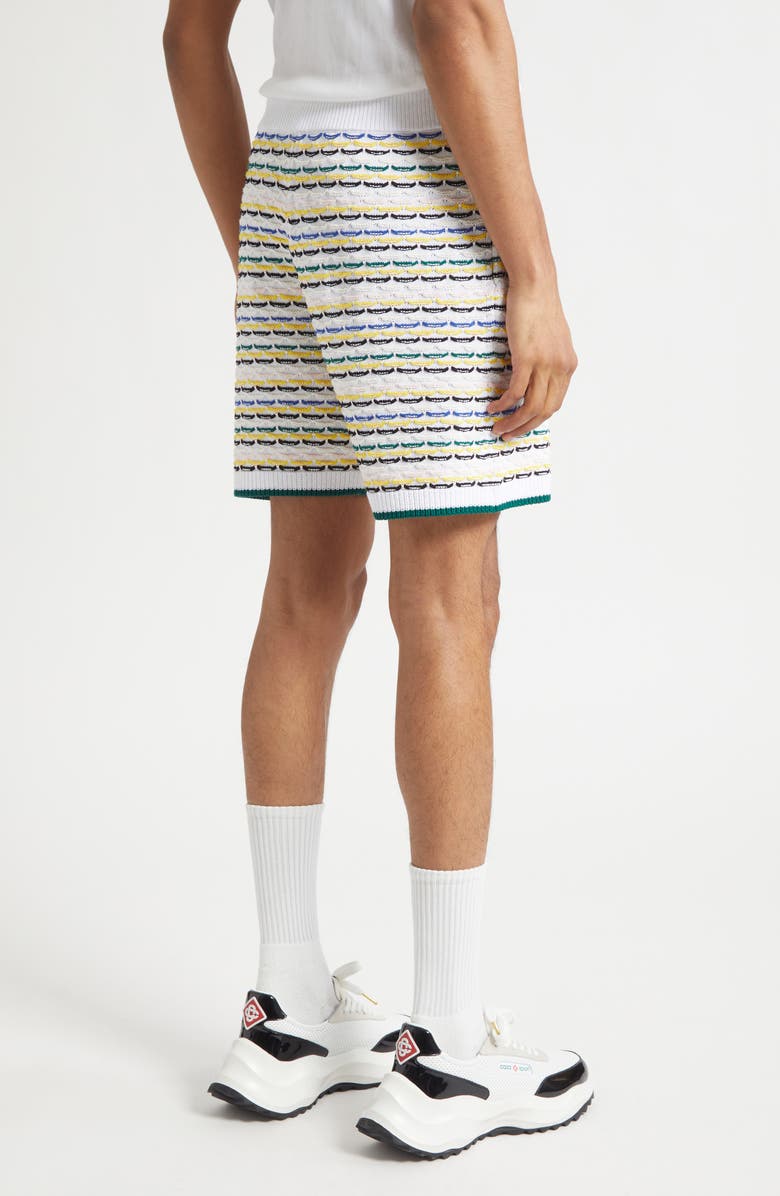 Casablanca Cotton Tuck Stitch Sweater Shorts, Alternate, color, Multi