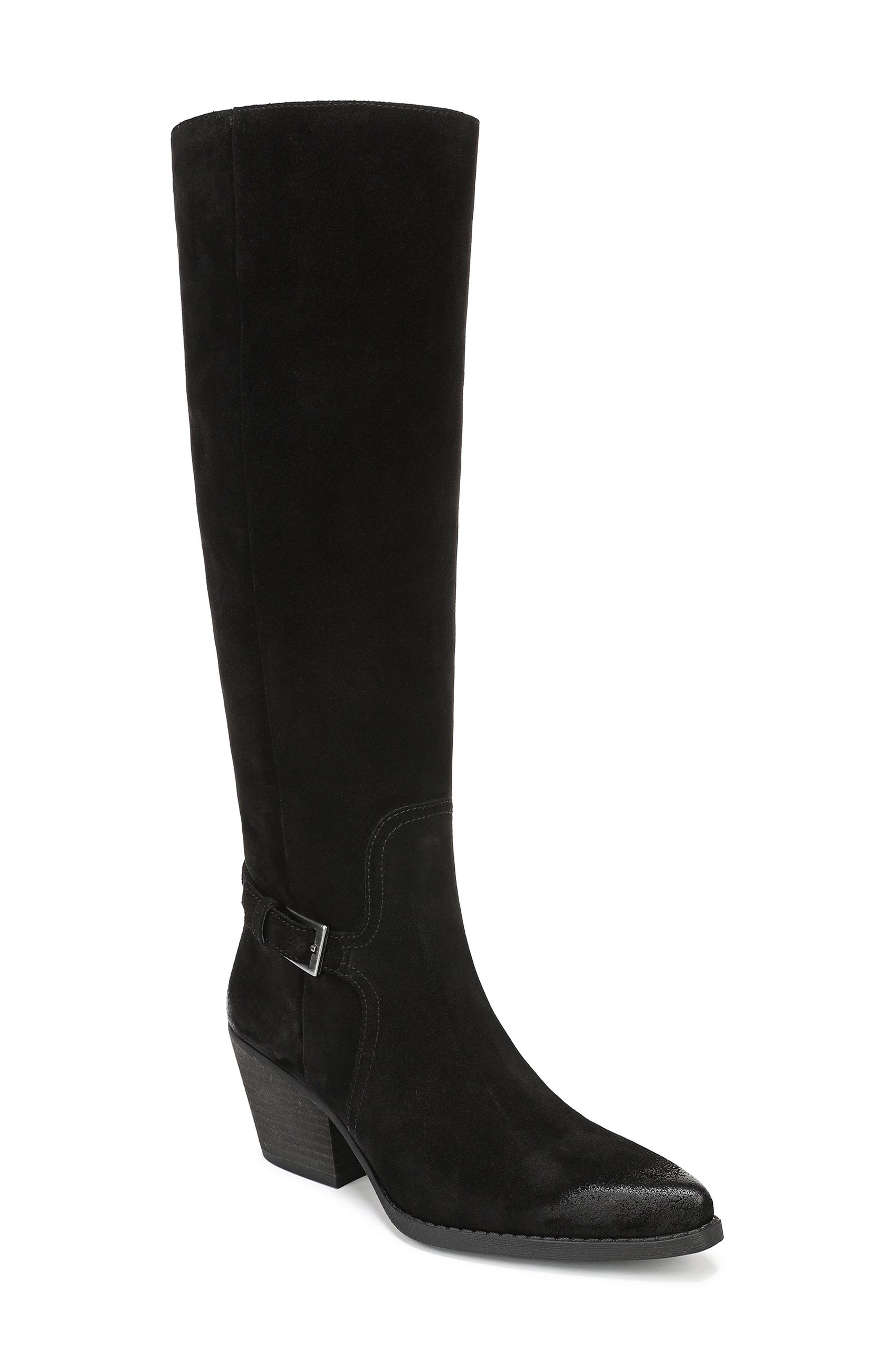 Sam Edelman Wren Buckle Knee High Boot, Main, color, Black