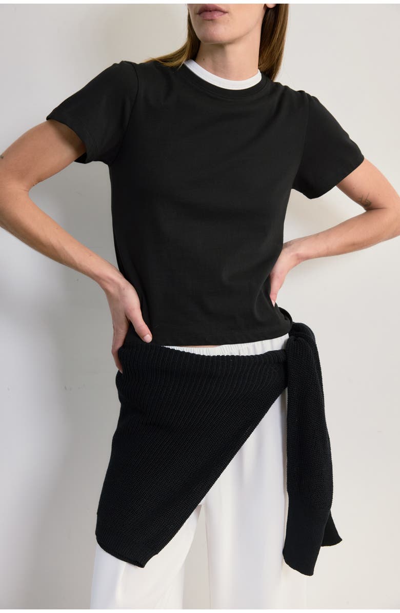 Almina Concept Short Sleeve Tee, Alternate, color, Black