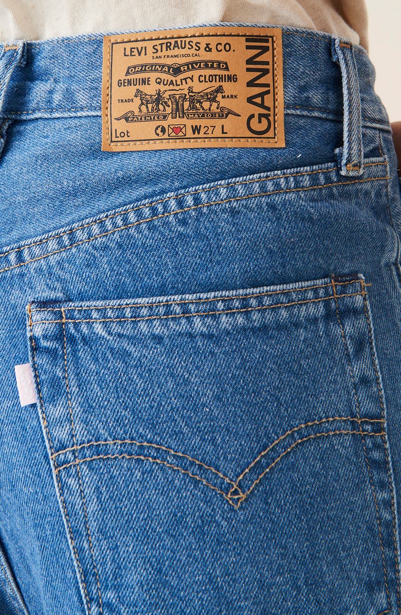 Ganni x Levi's<sup>®</sup> High Waist Wide Leg Jeans, Alternate, color,
