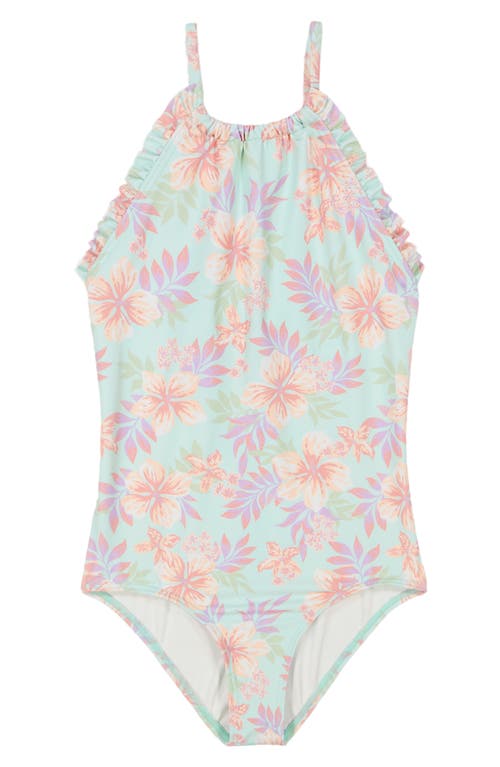 Shop Billabong Kids' Sunshine Dreams One-piece Swimsuit In Mint