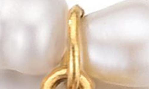Adornia 14k Gold Plated Freshwater Pearl With Pave Letter In White