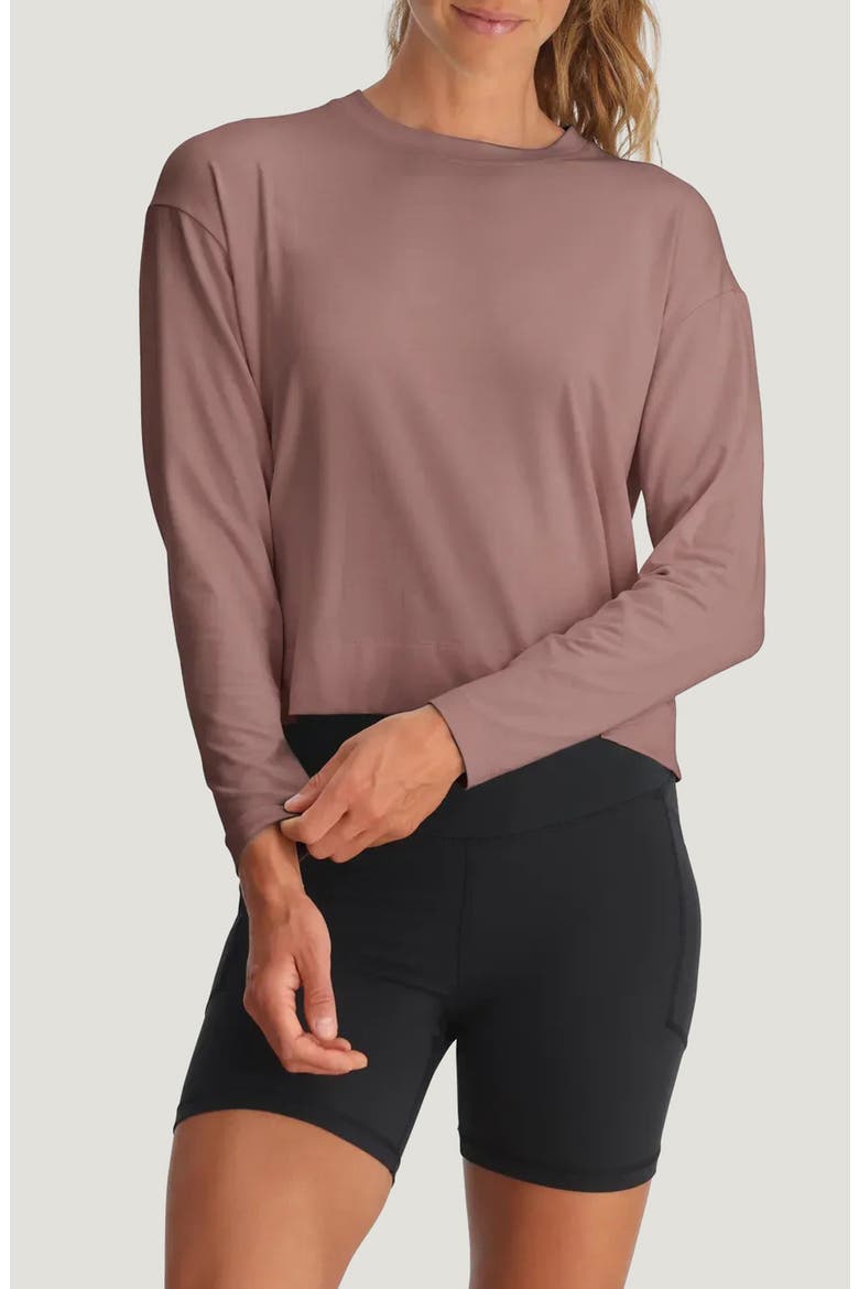 Shade Crossover Long Sleeve Top, Main, color, FIG