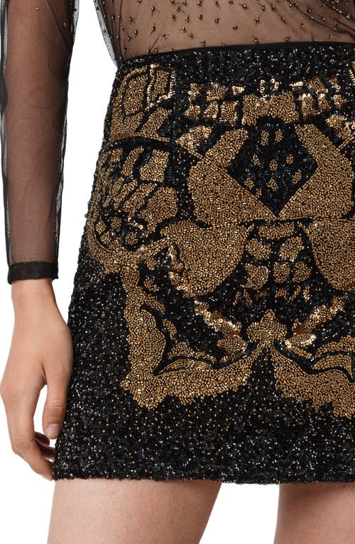 Allsaints Jamilia Embellished Mini Skirt In Multi