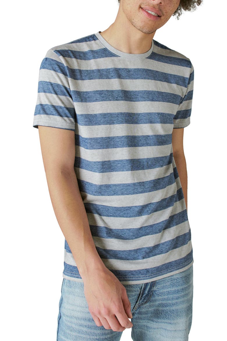 Venice Burnout Crew Neck Tee, Main, color, BLUE MULTI