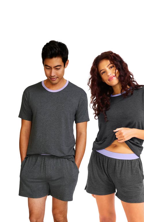 Jambys House Shorts In Gray/lavender