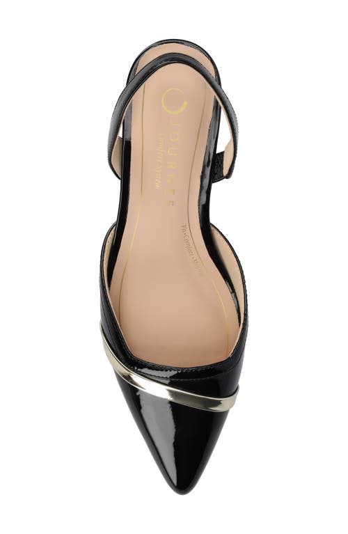 Journee Collection Nellia Slingback Pointed-toe Pump In Black