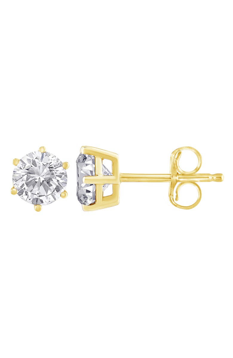 Haus of Brilliance 18K Yellow Gold 1-1/2 Ct Near Colorless Diamond Classic 6-Prong Stud Earrings, Main, color, Yellow