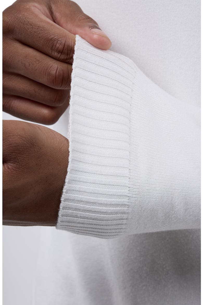 Quarter Zip Mock Neck Sweater, Alternate, color, OFF WHITE