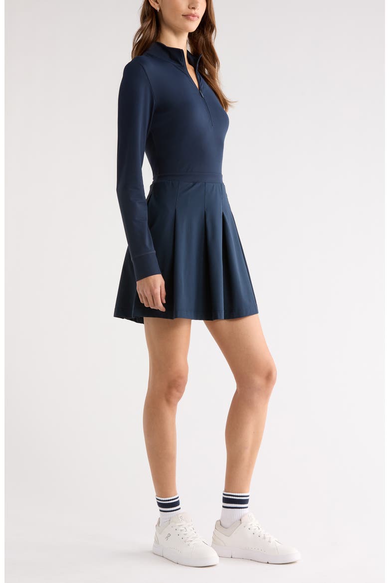 Peak Hybrid Long Sleeve Dress, Alternate, color, NAVY SAPPHIRE